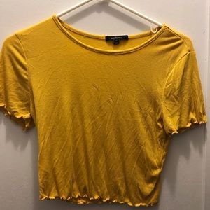 yellow shirt cropped